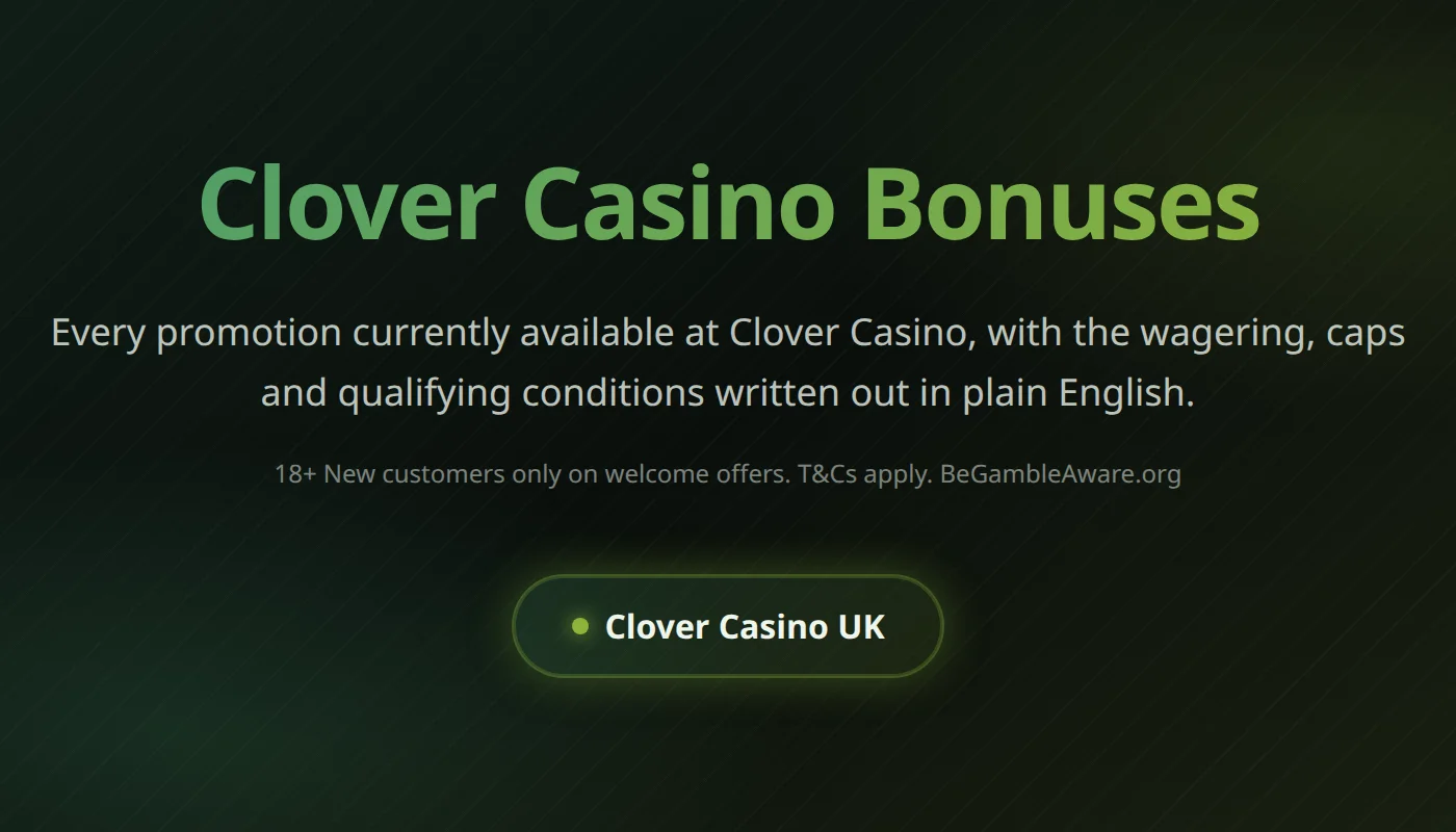Clover Casino bonuses overview