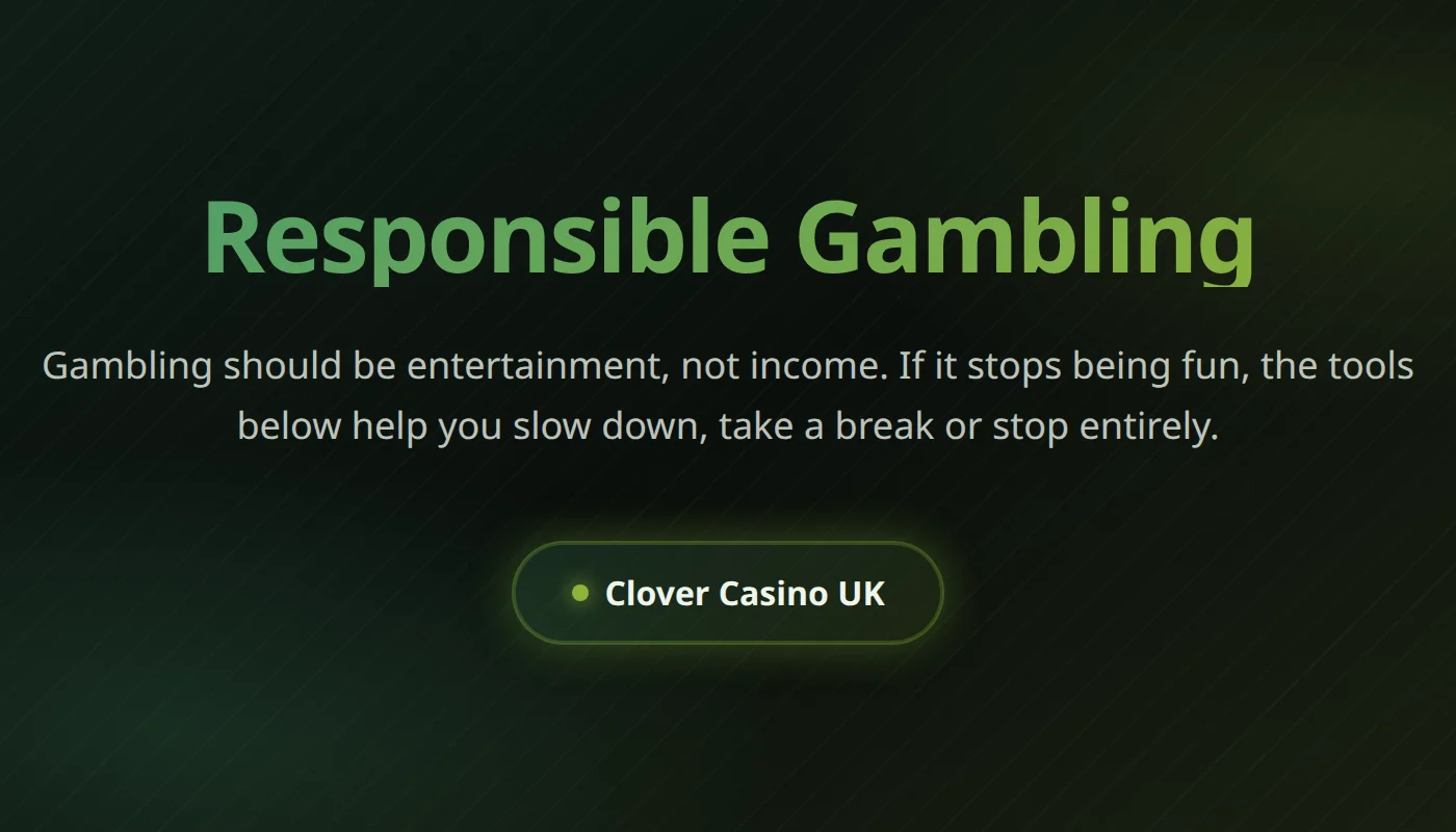 Responsible gambling at Clover Casino